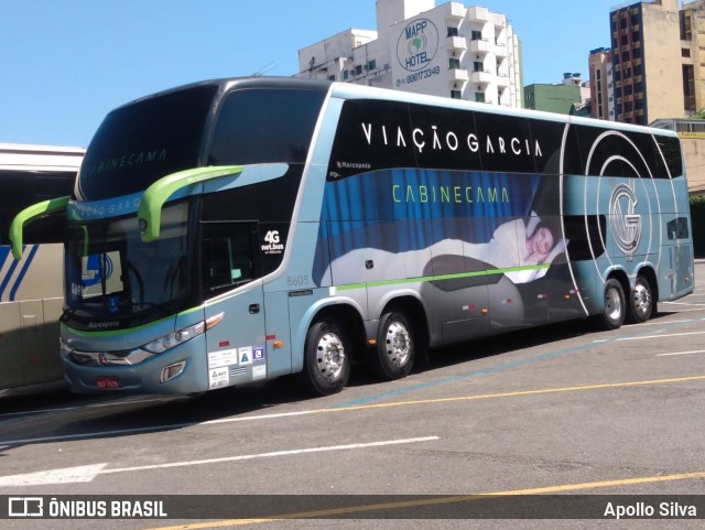 Viação Garcia 8605 na cidade de Aparecida, São Paulo, Brasil, por Apollo Silva. Número da foto: #11721319.