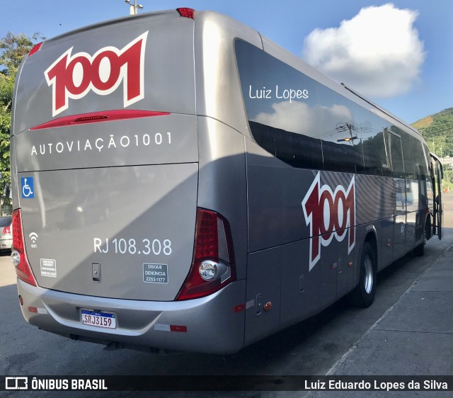 Auto Viação 1001 RJ 108.308 na cidade de Niterói, Rio de Janeiro, Brasil, por Luiz Eduardo Lopes da Silva. ID da foto: 11721389.