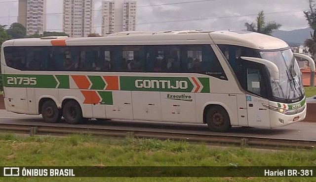 Empresa Gontijo de Transportes 21735 na cidade de Betim, Minas Gerais, Brasil, por Hariel BR-381. ID da foto: 11724302.