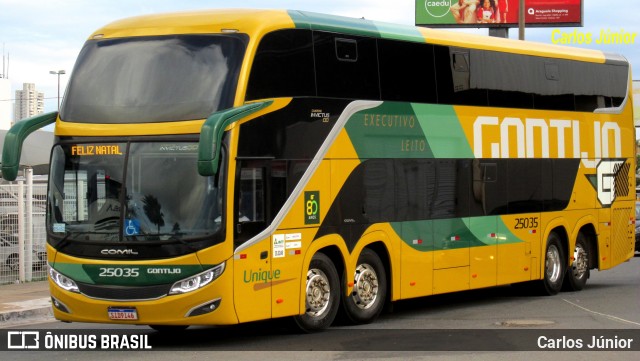 Empresa Gontijo de Transportes 25035 na cidade de Goiânia, Goiás, Brasil, por Carlos Júnior. ID da foto: 11725243.