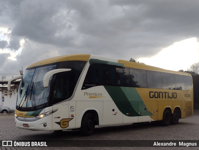 Empresa Gontijo de Transportes 18315 na cidade de Vitória da Conquista, Bahia, Brasil, por Alexandre  Magnus. ID da foto: 11725051.