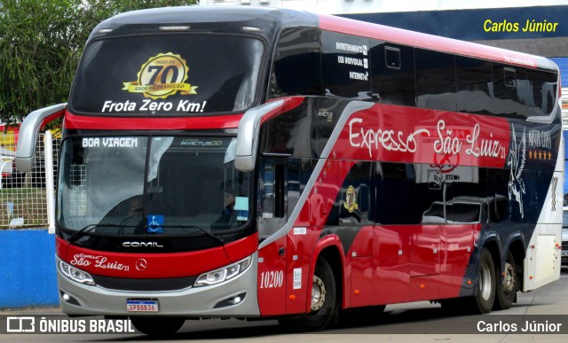 Expresso São Luiz 10200 na cidade de Goiânia, Goiás, Brasil, por Carlos Júnior. Número da foto: #11725028.