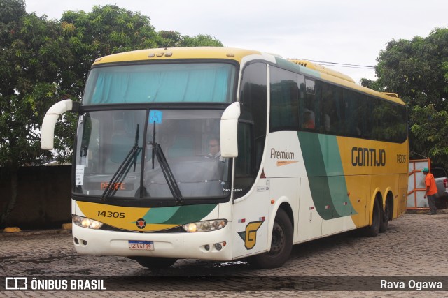 Empresa Gontijo de Transportes 14305 na cidade de Vitória da Conquista, Bahia, Brasil, por Rava Ogawa. ID da foto: 11724608.