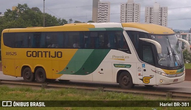 Empresa Gontijo de Transportes 18525 na cidade de Betim, Minas Gerais, Brasil, por Hariel BR-381. ID da foto: 11724279.