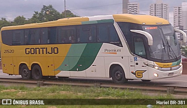 Empresa Gontijo de Transportes 21520 na cidade de Betim, Minas Gerais, Brasil, por Hariel BR-381. ID da foto: 11724221.