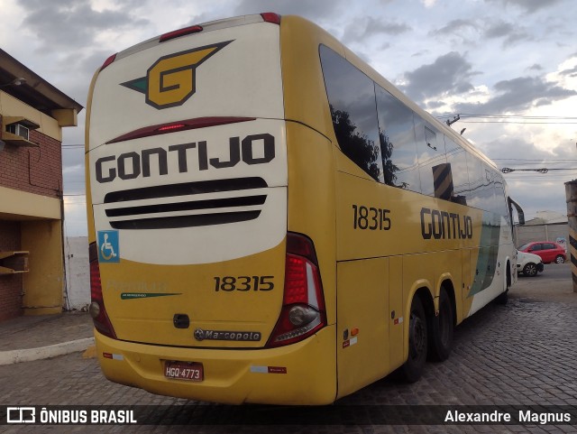 Empresa Gontijo de Transportes 18315 na cidade de Vitória da Conquista, Bahia, Brasil, por Alexandre  Magnus. ID da foto: 11725064.