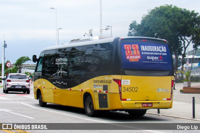 Transporte Coletivo Estrela 34502 na cidade de Florianópolis, Santa Catarina, Brasil, por Diego Lip. Número da foto: #11727662.