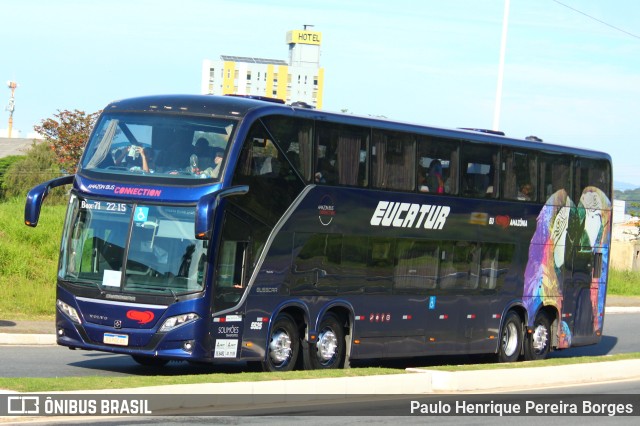 Eucatur - Empresa União Cascavel de Transportes e Turismo 5525 na cidade de Balneário Camboriú, Santa Catarina, Brasil, por Paulo Henrique Pereira Borges. Número da foto: #11727884.