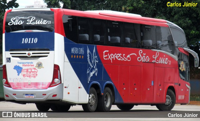 Expresso São Luiz 10110 na cidade de Goiânia, Goiás, Brasil, por Carlos Júnior. ID da foto: 11727722.