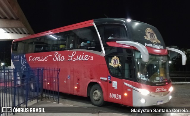 Expresso São Luiz 10020 na cidade de Aracaju, Sergipe, Brasil, por Gladyston Santana Correia. Número da foto: #11728192.