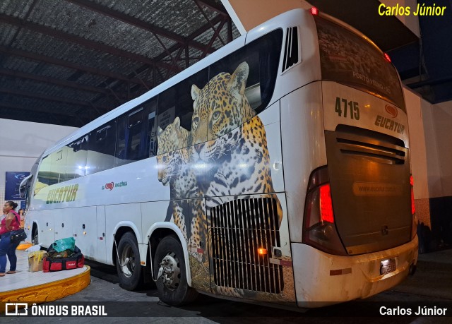 Eucatur - Empresa União Cascavel de Transportes e Turismo 4715 na cidade de Goiânia, Goiás, Brasil, por Carlos Júnior. ID da foto: 11727632.