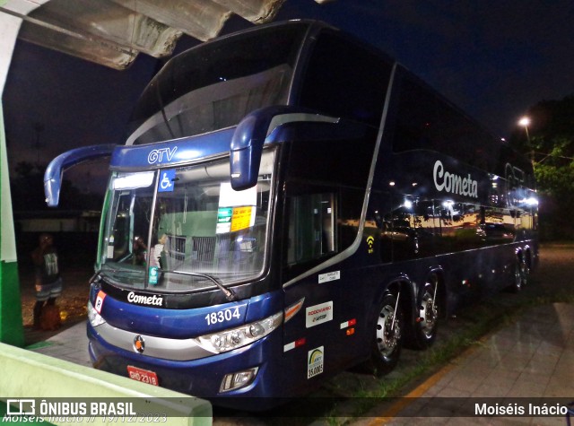 Viação Cometa 18304 na cidade de Cubatão, São Paulo, Brasil, por Moiséis Inácio. ID da foto: 11729599.