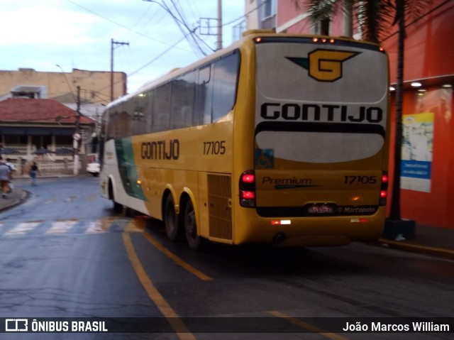 Empresa Gontijo de Transportes 17105 na cidade de Aparecida, São Paulo, Brasil, por João Marcos William. ID da foto: 11731522.