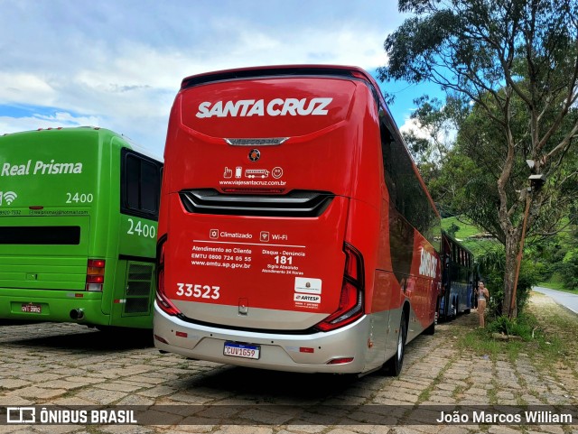 Viação Santa Cruz 33523 na cidade de Passa Quatro, Minas Gerais, Brasil, por João Marcos William. ID da foto: 11730708.