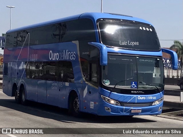 Ouro de Minas Transportes e Turismo 4000 na cidade de Rio de Janeiro, Rio de Janeiro, Brasil, por Luiz Eduardo Lopes da Silva. Número da foto: #11729587.