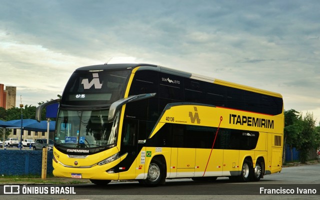 Viação Itapemirim 40136 na cidade de São Paulo, São Paulo, Brasil, por Francisco Ivano. Número da foto: #11729718.