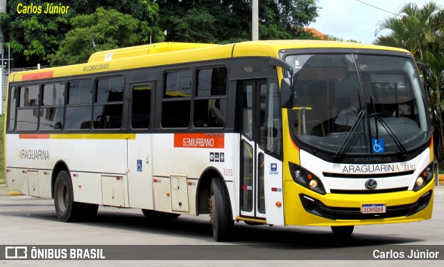 Viação Araguarina 3191 na cidade de Goiânia, Goiás, Brasil, por Carlos Júnior. Número da foto: #11729409.