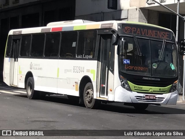 Viação Pavunense B32844 na cidade de Rio de Janeiro, Rio de Janeiro, Brasil, por Luiz Eduardo Lopes da Silva. ID da foto: 11729584.