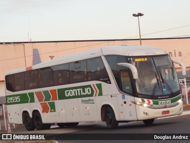 Empresa Gontijo de Transportes 21535 na cidade de Goiânia, Goiás, Brasil, por Douglas Andrez. ID da foto: 11730777.