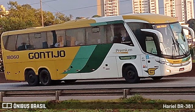 Empresa Gontijo de Transportes 18060 na cidade de Betim, Minas Gerais, Brasil, por Hariel BR-381. Número da foto: #11733330.