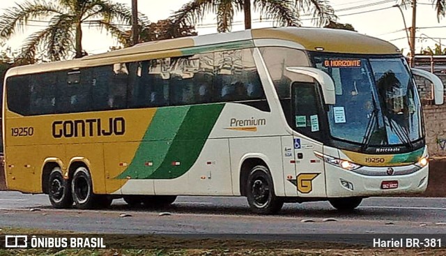 Empresa Gontijo de Transportes 19250 na cidade de Betim, Minas Gerais, Brasil, por Hariel BR-381. ID da foto: 11734764.