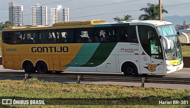 Empresa Gontijo de Transportes 14190 na cidade de Betim, Minas Gerais, Brasil, por Hariel BR-381. ID da foto: 11733497.