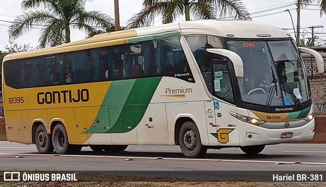 Empresa Gontijo de Transportes 18395 na cidade de Betim, Minas Gerais, Brasil, por Hariel BR-381. ID da foto: 11733854.