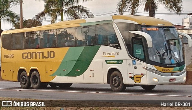 Empresa Gontijo de Transportes 18885 na cidade de Betim, Minas Gerais, Brasil, por Hariel BR-381. Número da foto: #11733841.