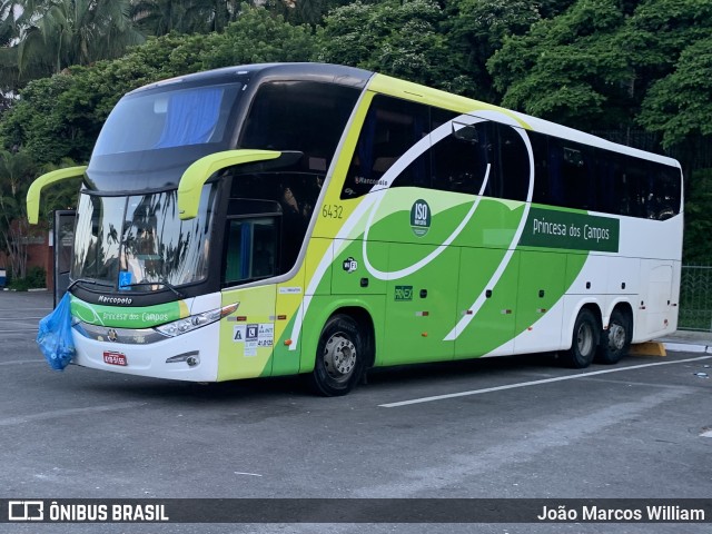 Expresso Princesa dos Campos 6432 na cidade de Aparecida, São Paulo, Brasil, por João Marcos William. Número da foto: #11732310.