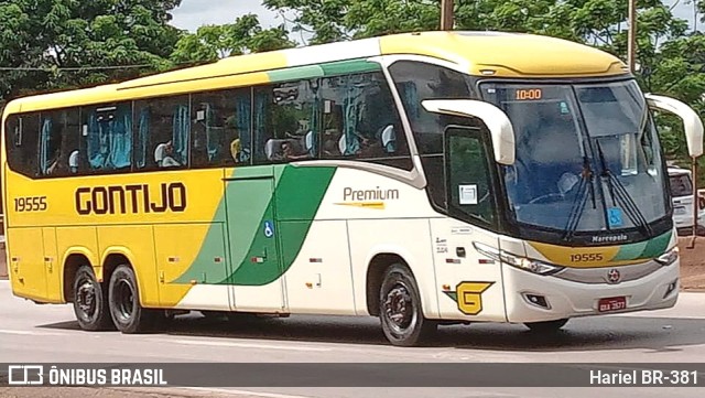 Empresa Gontijo de Transportes 19555 na cidade de Betim, Minas Gerais, Brasil, por Hariel BR-381. Número da foto: #11733296.