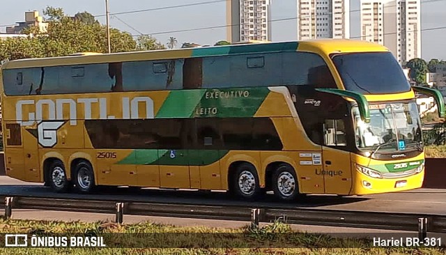 Empresa Gontijo de Transportes 25015 na cidade de Betim, Minas Gerais, Brasil, por Hariel BR-381. ID da foto: 11733491.