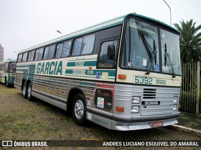 Viação Garcia 5392 na cidade de Londrina, Paraná, Brasil, por ANDRES LUCIANO ESQUIVEL DO AMARAL. ID da foto: 11734631.