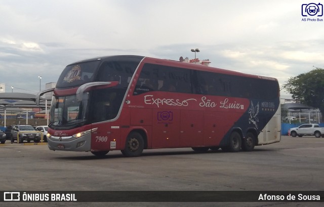 Expresso São Luiz 7900 na cidade de Goiânia, Goiás, Brasil, por Afonso de Sousa. ID da foto: 11733322.