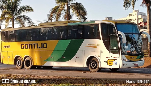 Empresa Gontijo de Transportes 14915 na cidade de Betim, Minas Gerais, Brasil, por Hariel BR-381. ID da foto: 11734781.