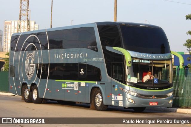 Viação Garcia 8733 na cidade de São Paulo, São Paulo, Brasil, por Paulo Henrique Pereira Borges. ID da foto: 11733970.