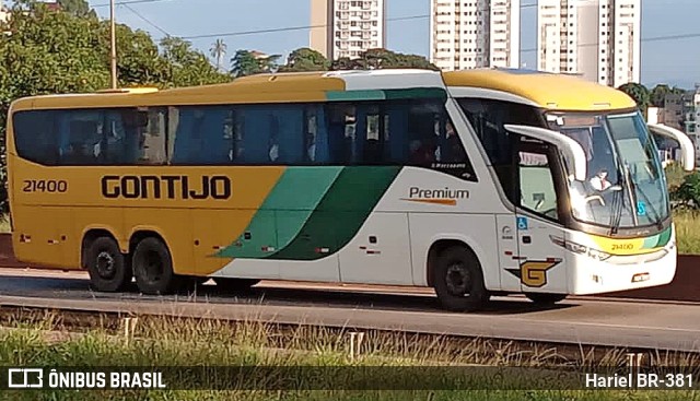 Empresa Gontijo de Transportes 21400 na cidade de Betim, Minas Gerais, Brasil, por Hariel BR-381. ID da foto: 11733260.