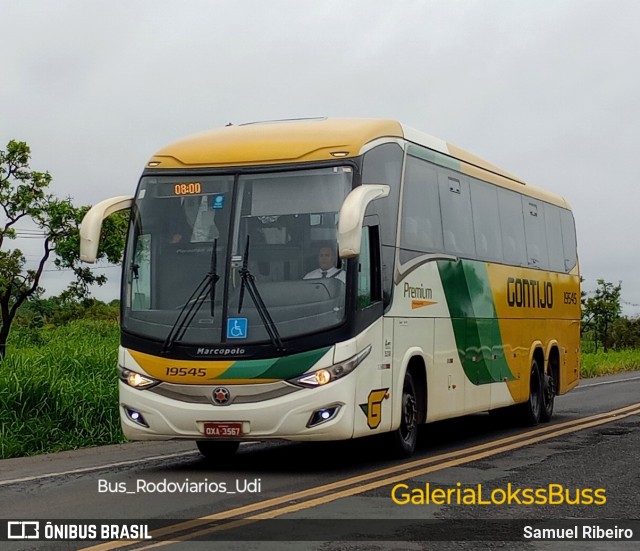 Empresa Gontijo de Transportes 19545 na cidade de Uberlândia, Minas Gerais, Brasil, por Samuel Ribeiro. ID da foto: 11735221.