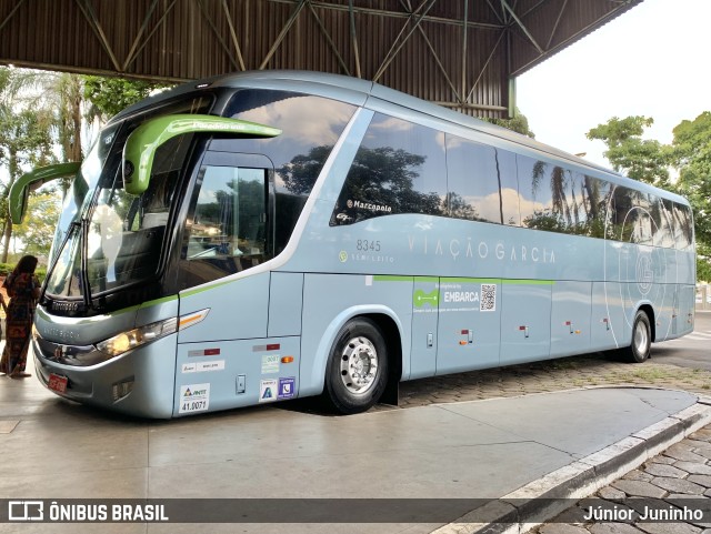 Viação Garcia 8345 na cidade de Bauru, São Paulo, Brasil, por Júnior Juninho. ID da foto: 11735870.