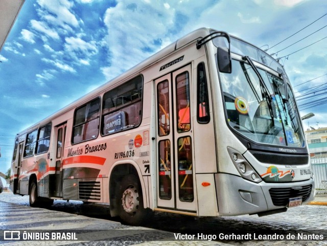 Viação Montes Brancos RJ 196.036 na cidade de Araruama, Rio de Janeiro, Brasil, por Victor Hugo Gerhardt Leandro de Nantes. Número da foto: #11735391.