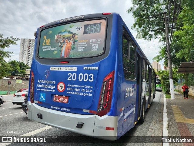 Auto Viação Urubupungá 20.003 na cidade de São Paulo, São Paulo, Brasil, por Thalis Nathan. ID da foto: 11736006.