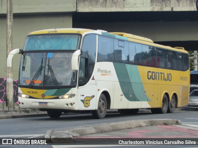 Empresa Gontijo de Transportes 14305 na cidade de Belo Horizonte, Minas Gerais, Brasil, por Charlestom Vinicius Carvalho Silva. ID da foto: 11736645.