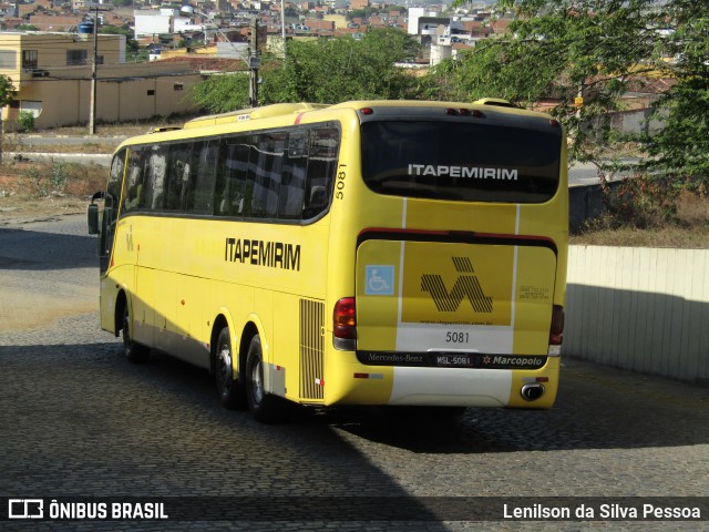 Viação Itapemirim 5081 na cidade de Caruaru, Pernambuco, Brasil, por Lenilson da Silva Pessoa. Número da foto: #11737265.