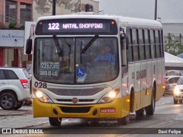 Transportes Guanabara 028 na cidade de Extremoz, Rio Grande do Norte, Brasil, por Davi Felipe. ID da foto: 11735203.