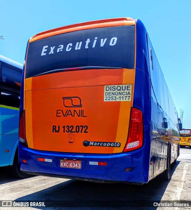 Evanil Transportes e Turismo RJ 132.072 na cidade de Rio de Janeiro, Rio de Janeiro, Brasil, por Christian Soares. ID da foto: 11735036.