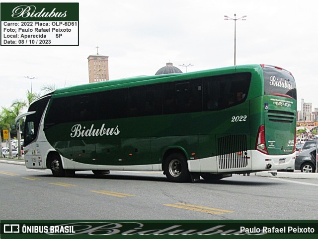 Bidubus Transportadora Turística 2022 na cidade de Aparecida, São Paulo, Brasil, por Paulo Rafael Peixoto. Número da foto: #11735657.