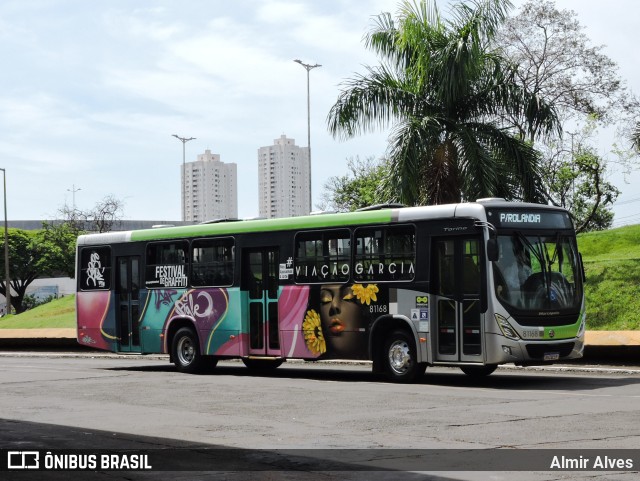 Viação Garcia 81168 na cidade de Londrina, Paraná, Brasil, por Almir Alves. ID da foto: 11738968.