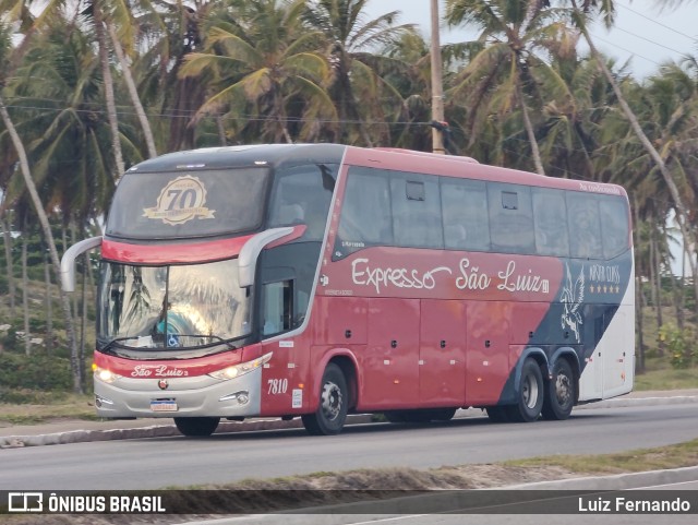Expresso São Luiz 7810 na cidade de Maceió, Alagoas, Brasil, por Luiz Fernando. Número da foto: #11738898.