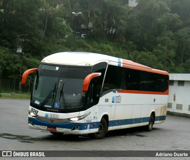Expresso União 10340 na cidade de Petrópolis, Rio de Janeiro, Brasil, por Adriano Duarte. Número da foto: #11739407.