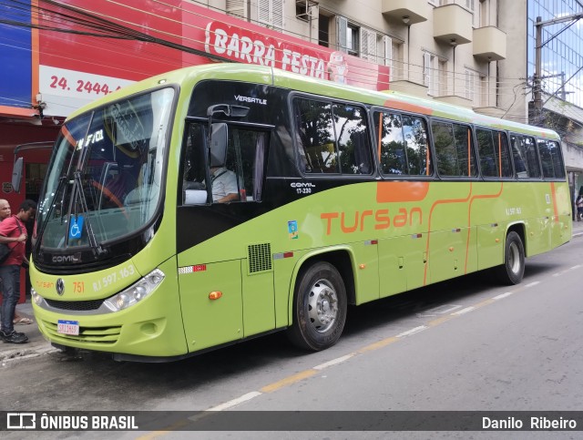Tursan - Turismo Santo André 751 (RJ 597.163) na cidade de Barra do Piraí, Rio de Janeiro, Brasil, por Danilo  Ribeiro. Número da foto: #11737774.