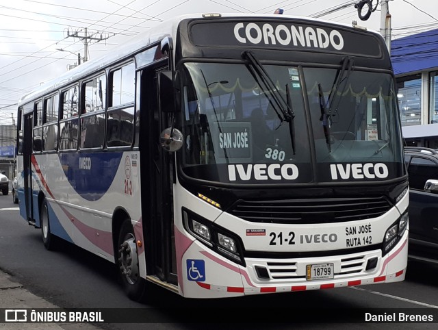 Transportes Coronado 21-2 na cidade de Guadalupe, Goicoechea, San José, Costa Rica, por Daniel Brenes. ID da foto: 11737769.